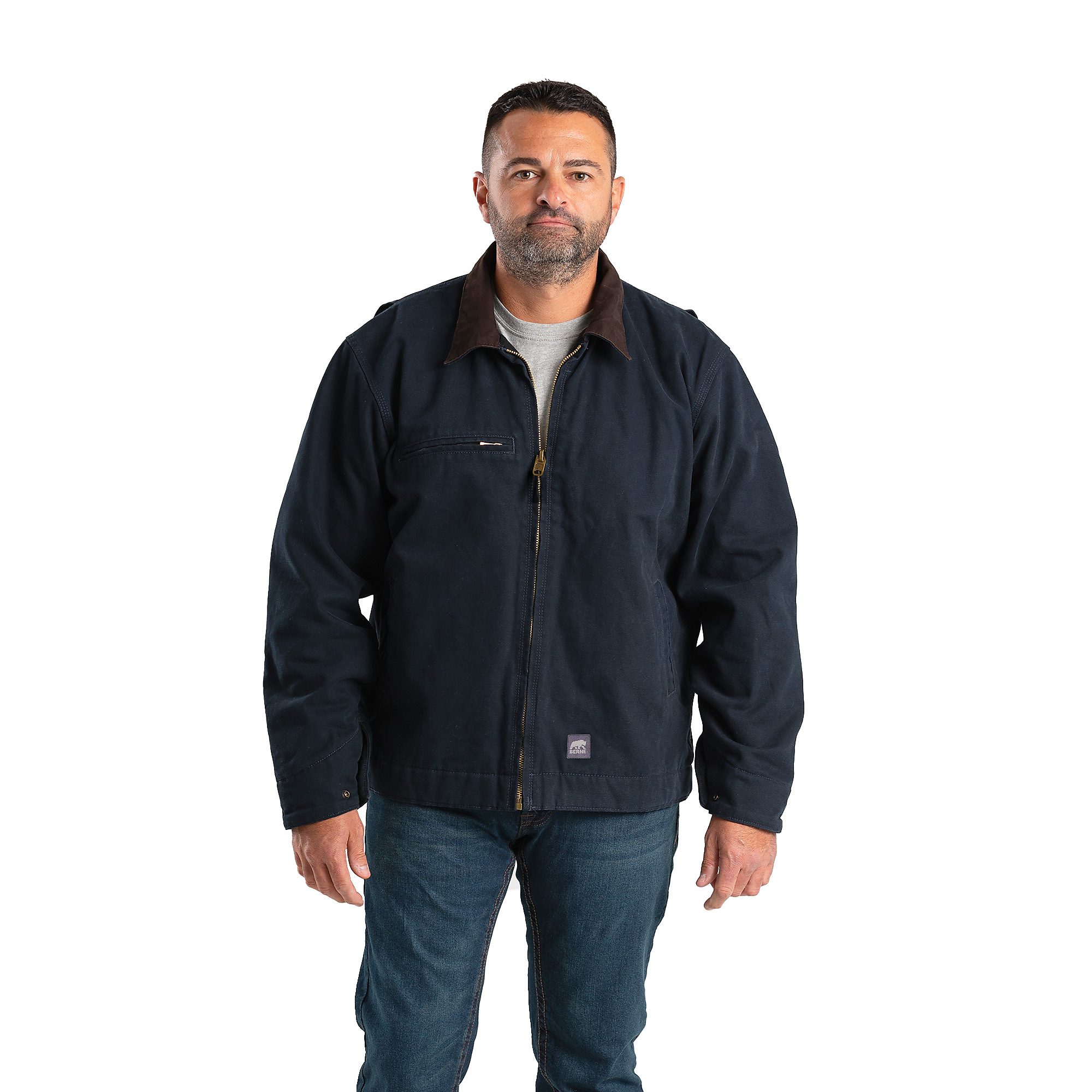 Berne Apparel Org Wshd Gas Jkt Mdnt 4X